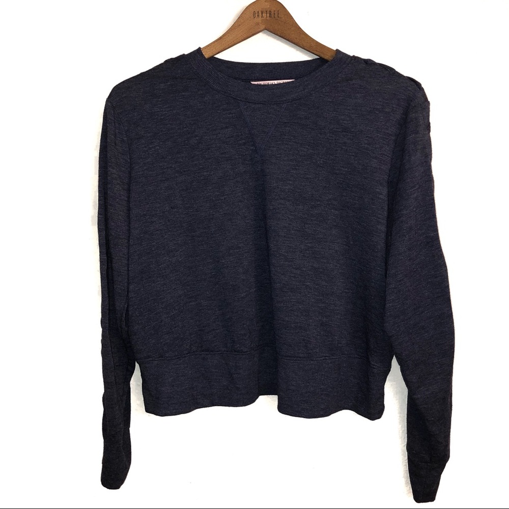Victorias Secret Cropped Sweatshirt Blue